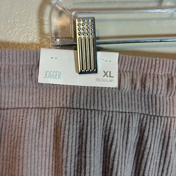 NWT Maurices Super Soft Cozy Rib Jogger Pant mauve light blush pink size XL - Picture 8 of 11